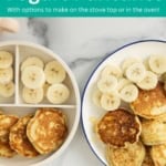 banana yogurt pancakes pin.