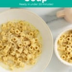 creamy pasta soup pin.