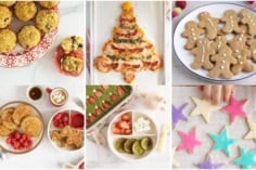 Christmas Recipes for Kids in grid of images.