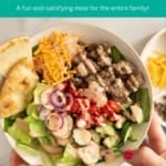 Cheeseburger salad pin.