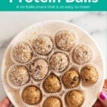 Almond butter protein balls pin.