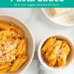 Roasted veggie pasta sauce pin.