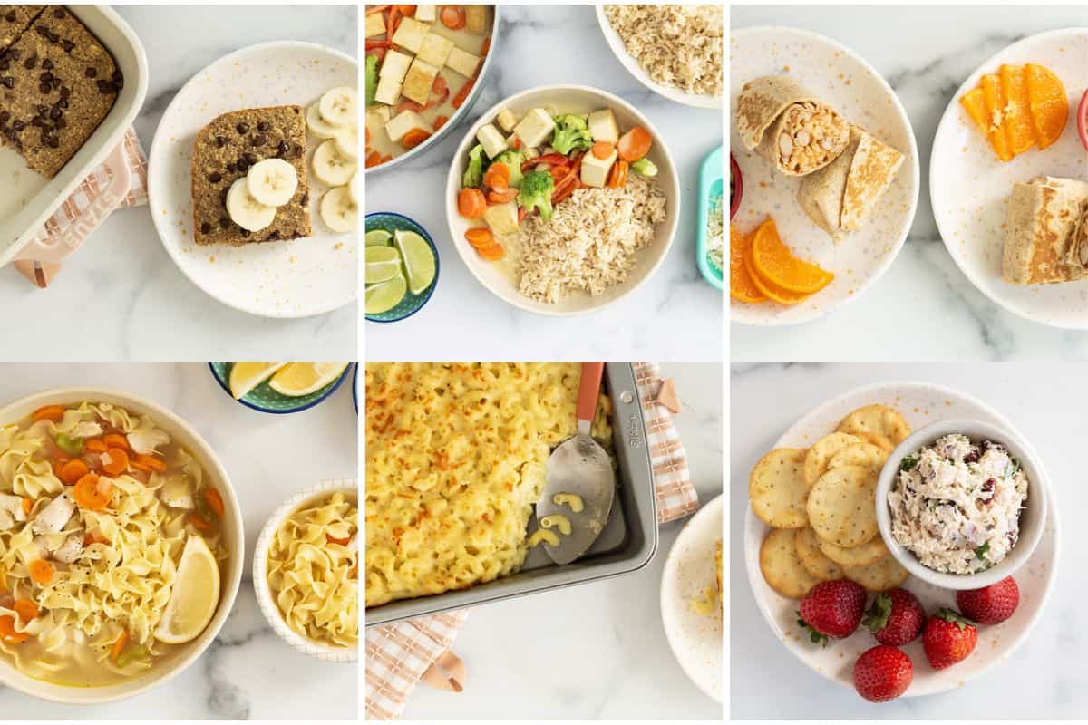 best postpartum meals in grid of images.