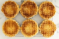 waffles on cooling rack.