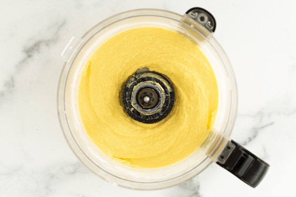 blended baby ice cream in food processor.