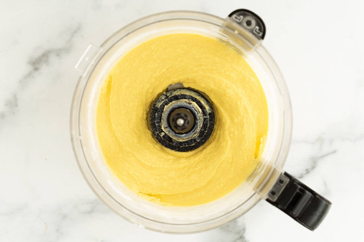 blended baby ice cream in food processor.