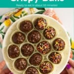 chocolate rice crispy balls pin.