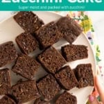 chocolate zucchini cake pin.