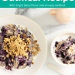 blueberry oatmeal recipe pin.