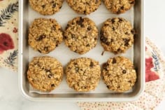 Breakfast cookies on baking sheet.