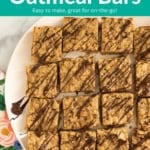 Peanut butter oatmeal bars pin.