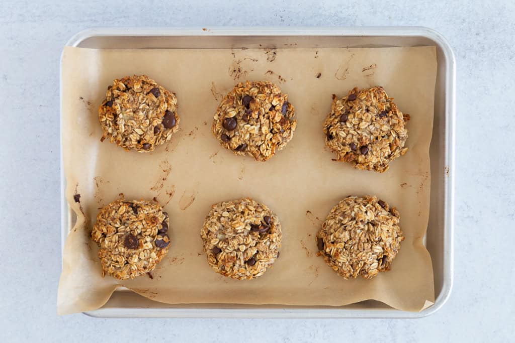 Breakfast cookies on baking sheet.