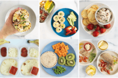 No cook kids lunches in grid of six images.