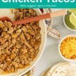 ground chicken tacos pin.
