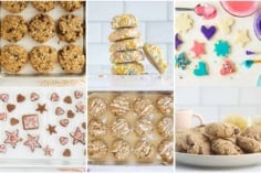 egg free cookies in grid of imags.