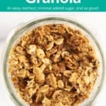 lower sugar granola pin.