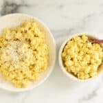 two bowls of butternut squash pasta.