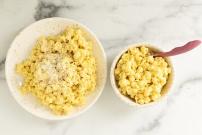 two bowls of butternut squash pasta.