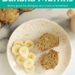 Eggless banana muffins pin.