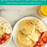 Strawberry banana pancakes pin